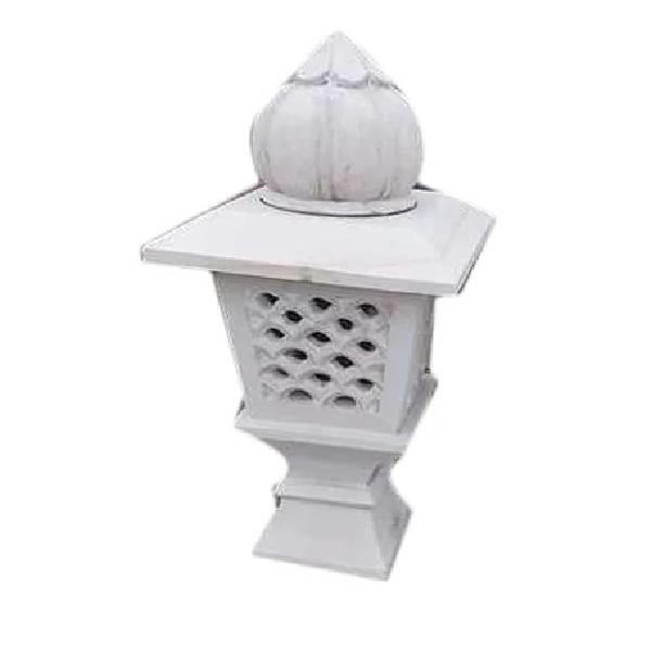 White Stone Lamp Post Head