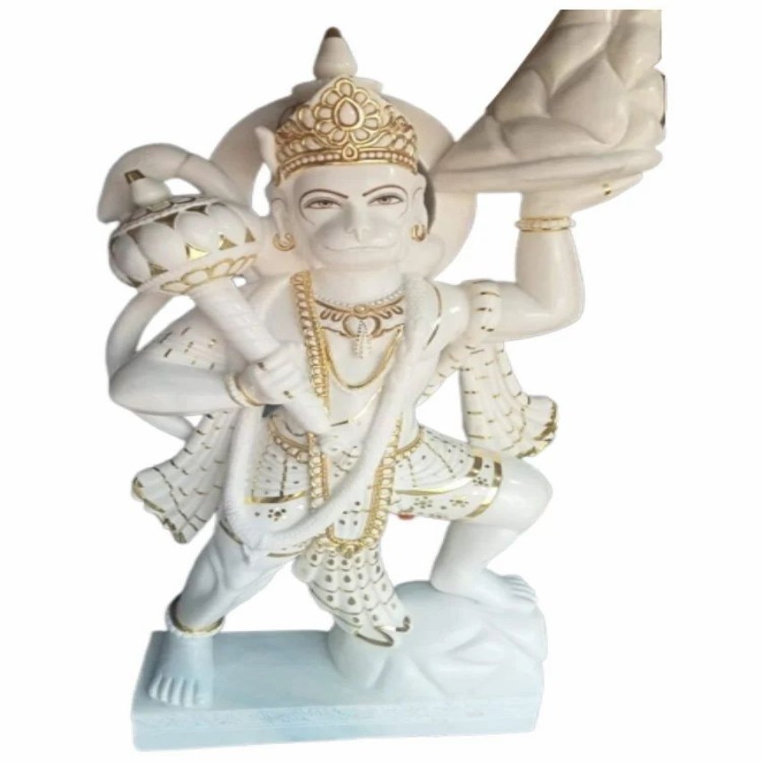 White Marble Hanuman Figurine, Home Decor
