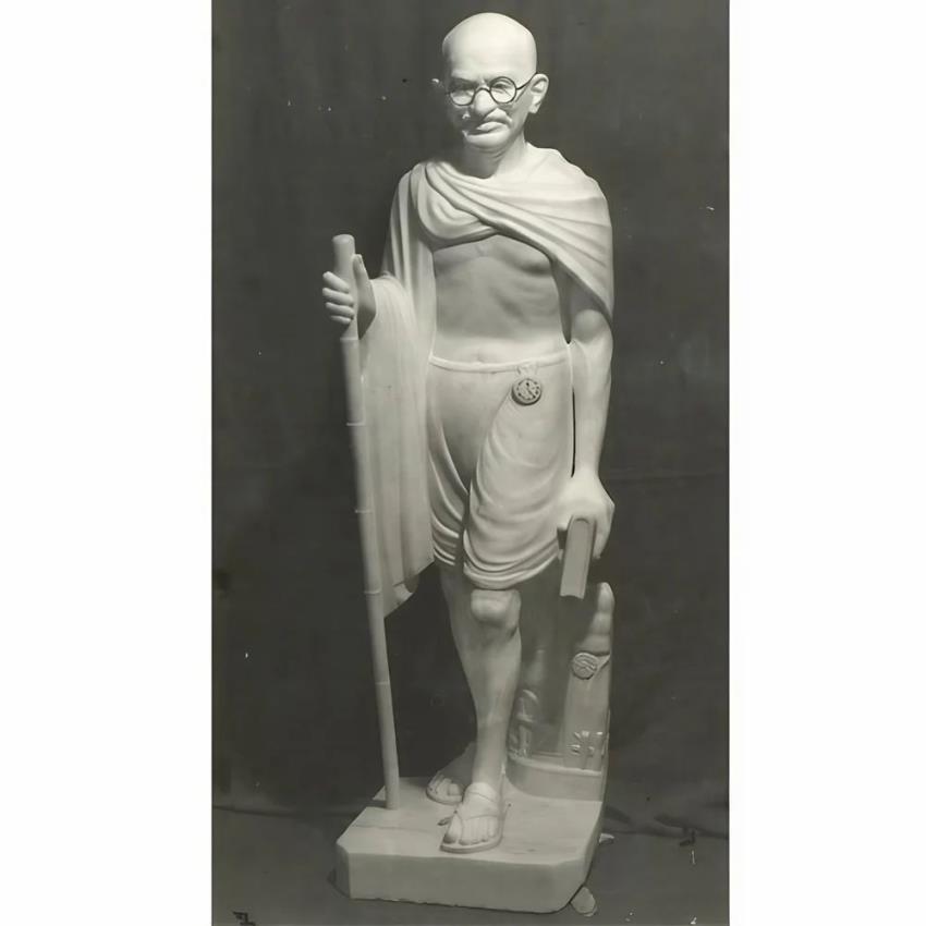 White Marble Gandhi Exterior Statue