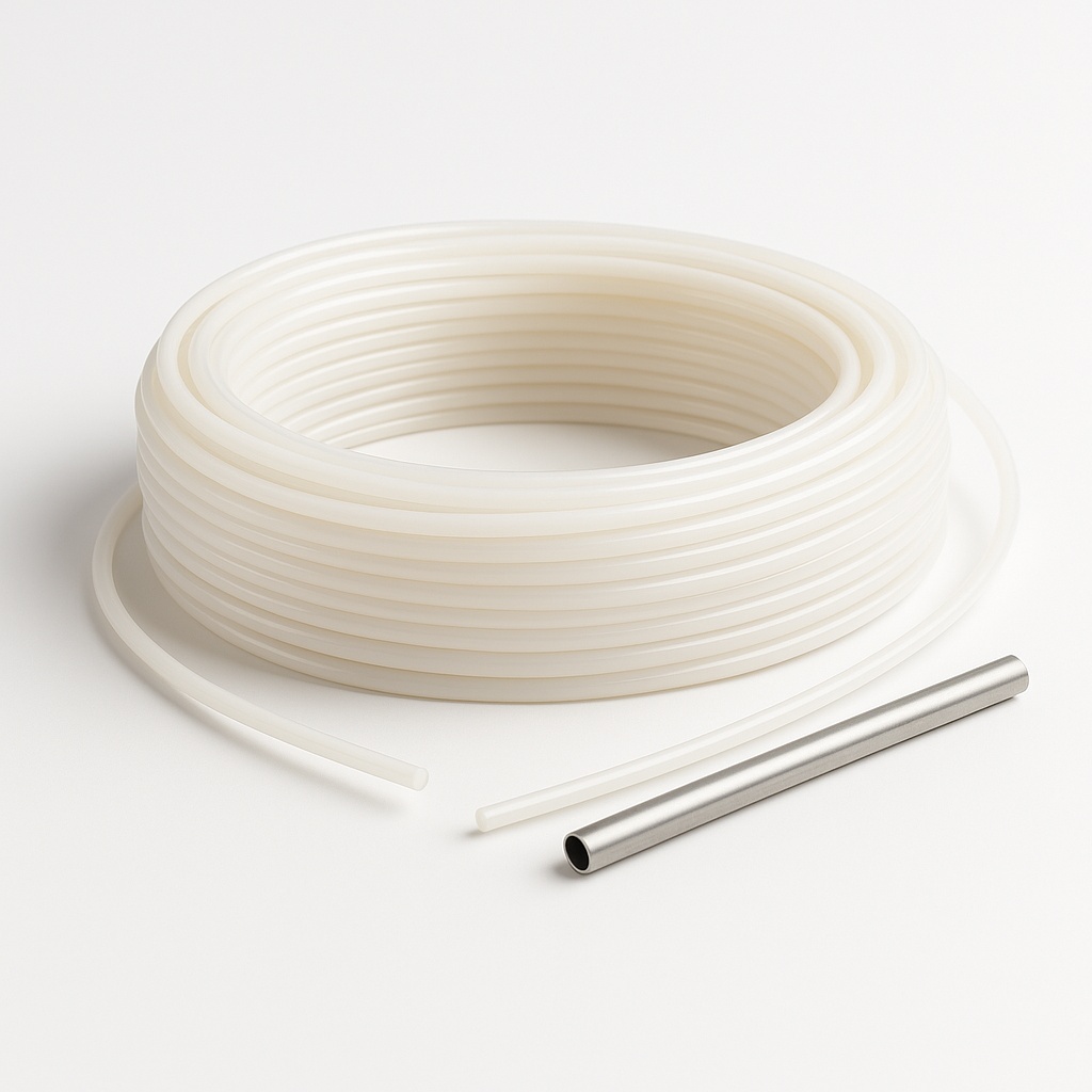 White 6mm OD Nylon Steel Tube
