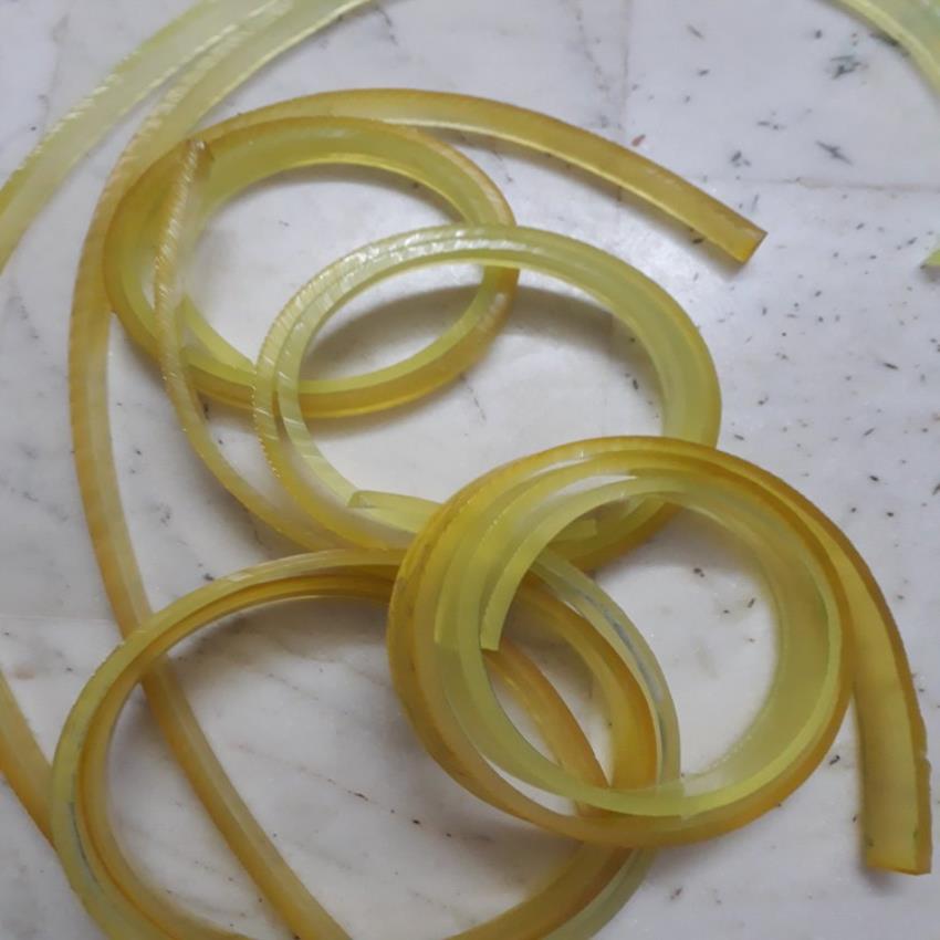 White PU Strips, Circular