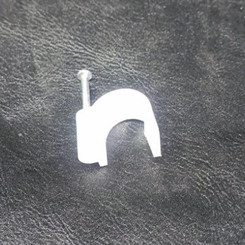 White PVC Cable Clip (5mm)