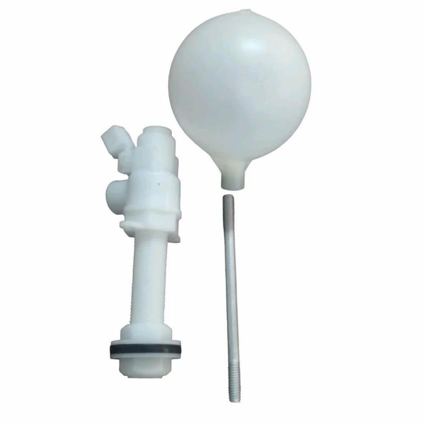 White PVC Threaded Ball Float Valve
