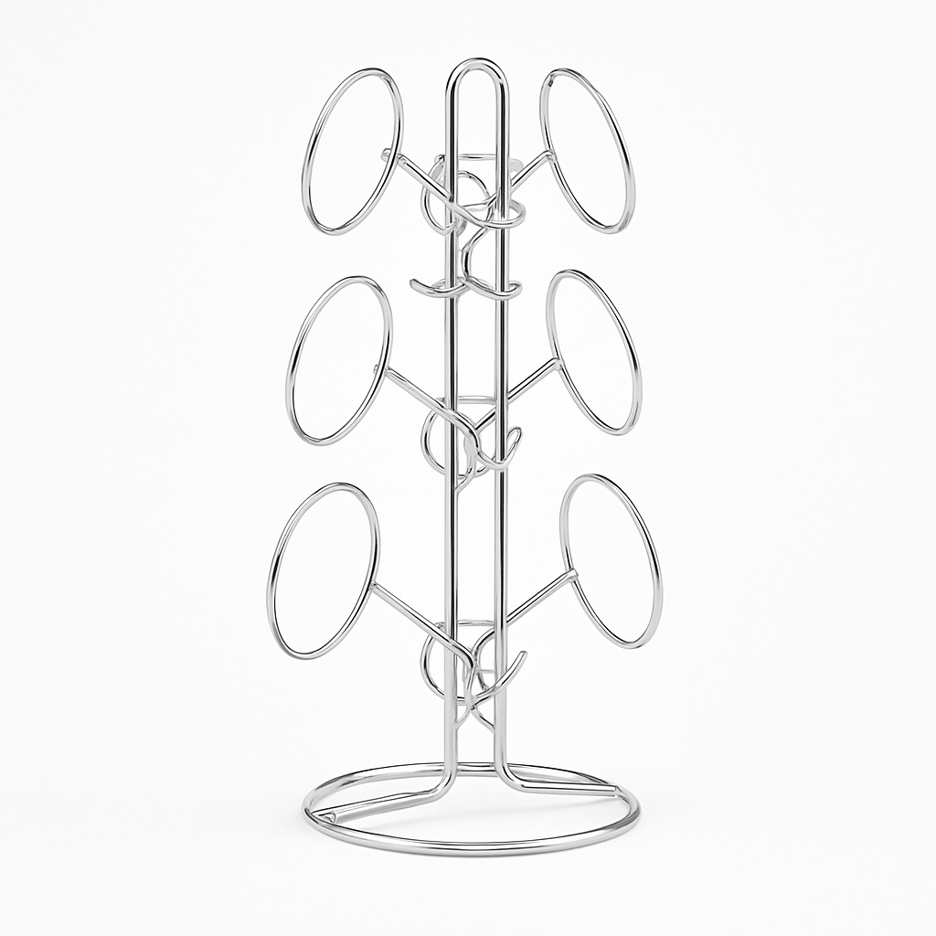 White Stainless Steel Plate Holder