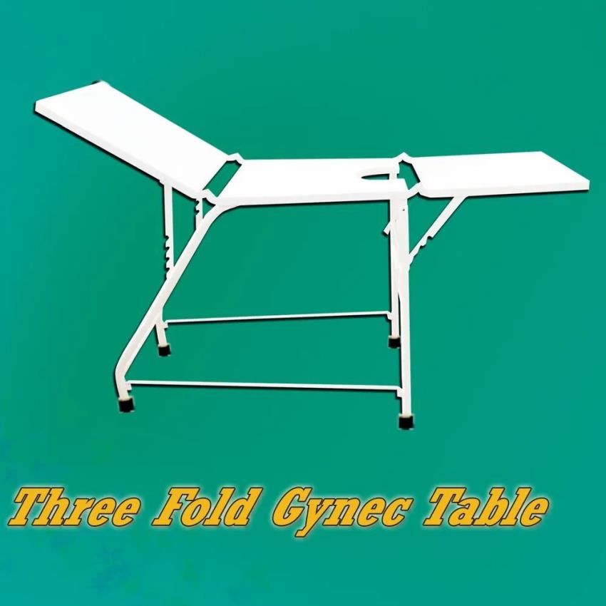 White Three-Fold Gynecology Table