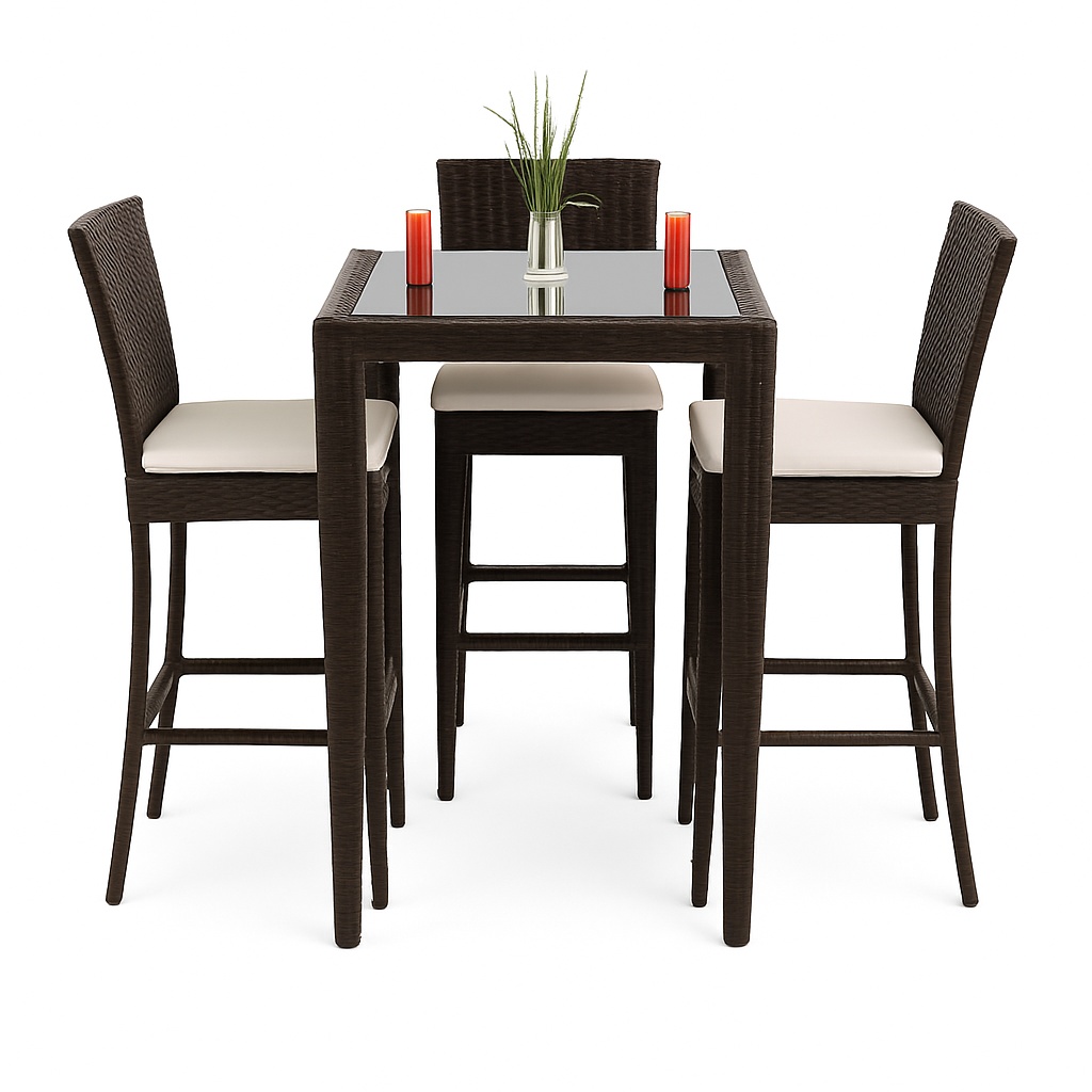 Wicker 4 Seater Outdoor Bar Furniture