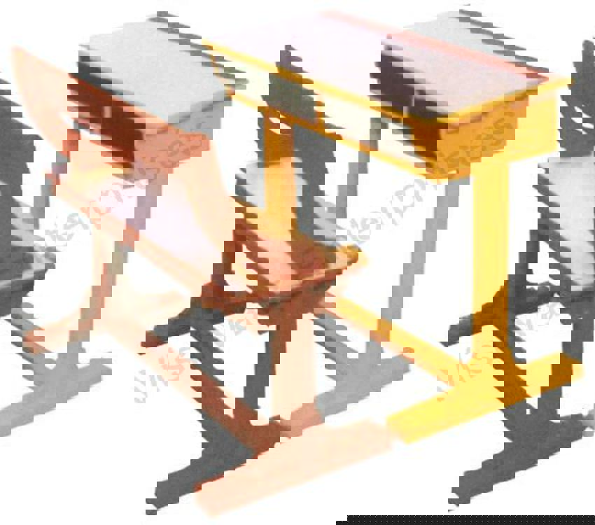 Wood and Iron 2 Seater Classroom Table & Bench