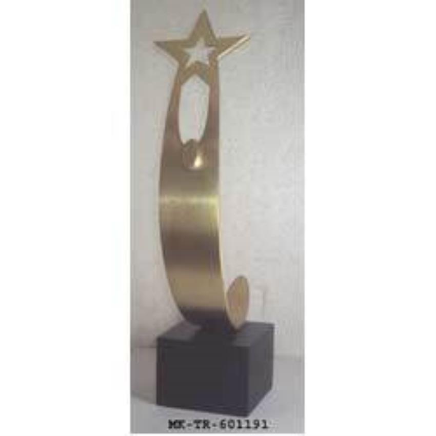 Gold Plated Brass Star Trophy