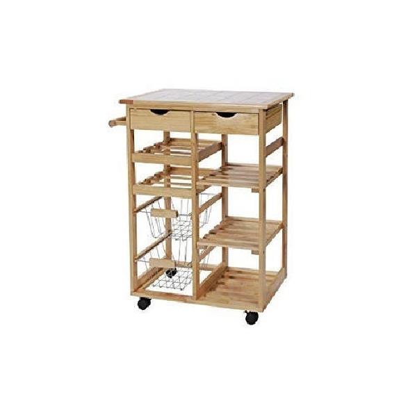 Wood Mobile Kitchen Cart