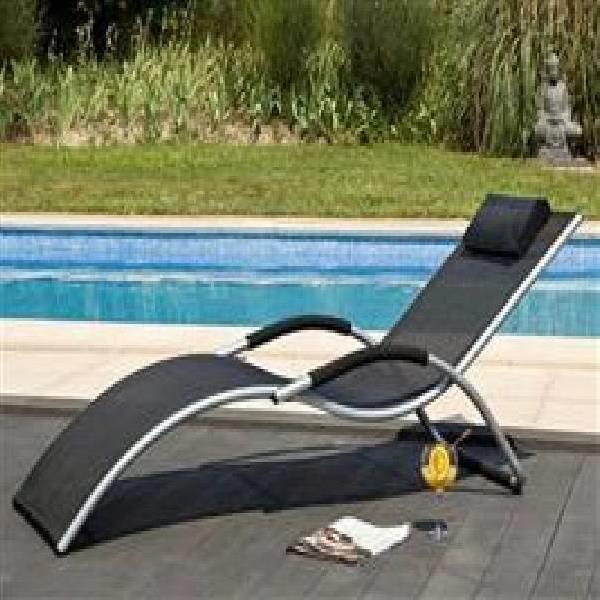 Brown Wood Pool Lounge Chairs