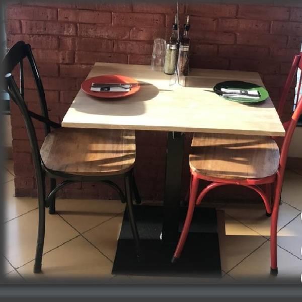 Commercial Wooden Restaurant Table & Chair Set