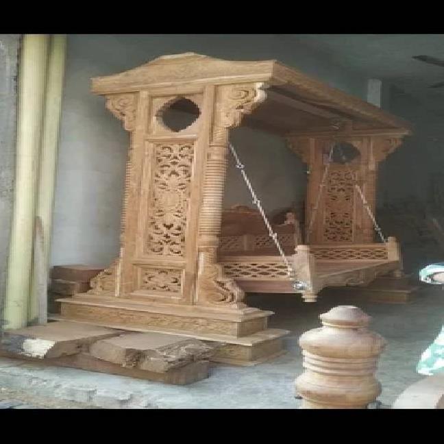 Teak Wood Hand Carved Swing