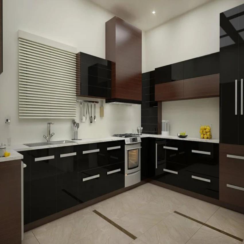 Wood Traditional Modular Kitchen Design Service