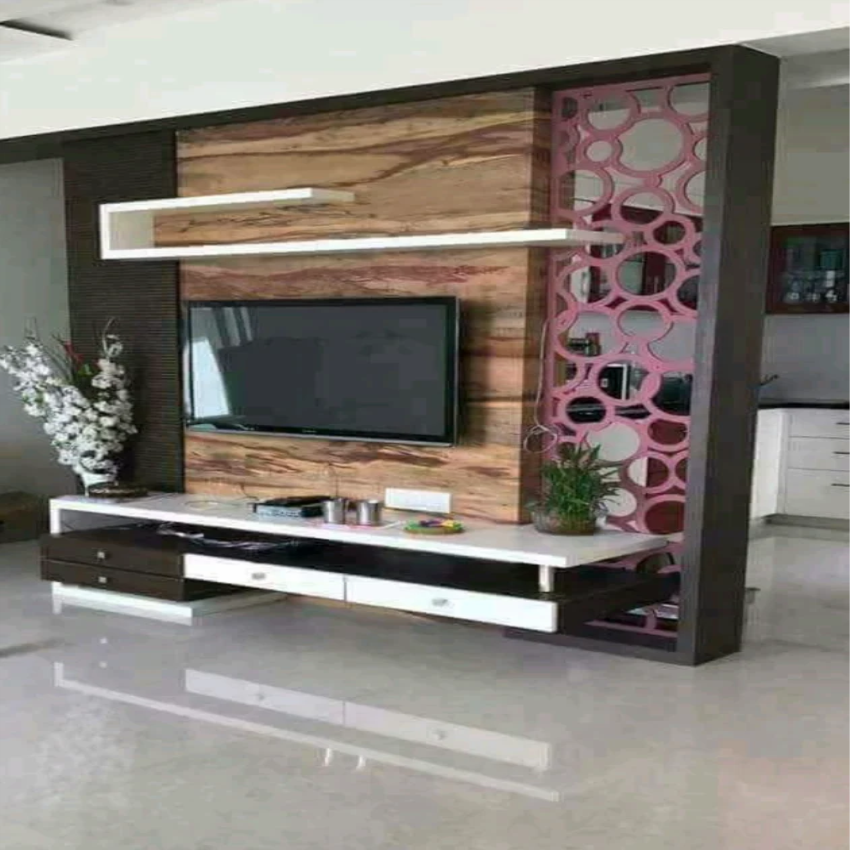Wooden TV Wall Unit
