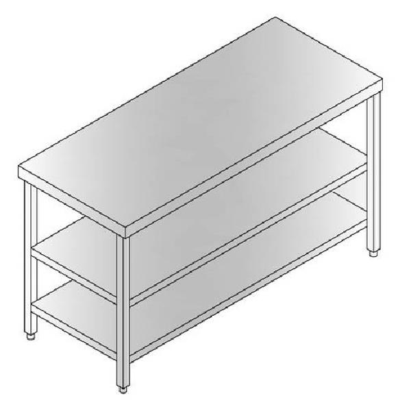 Work Machine With Under and Middle Shelf