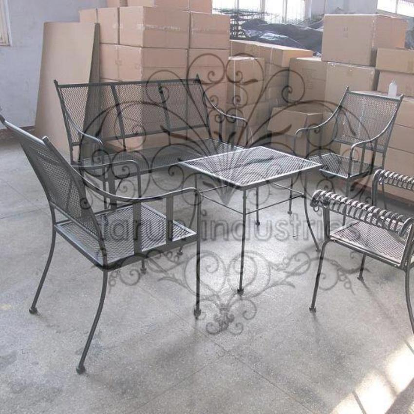 Wrought Iron Outdoor Sofa Set for Hotels