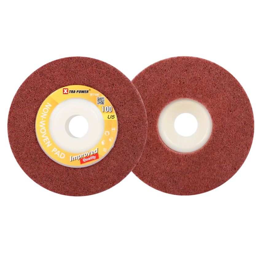 XTRA POWER NON-WOVEN ABRASIVE PAD, 100 mm Diameter, 4 inch Size
