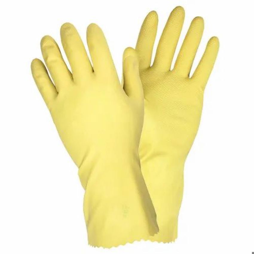 Yellow 12 Inch Industrial Latex Gloves
