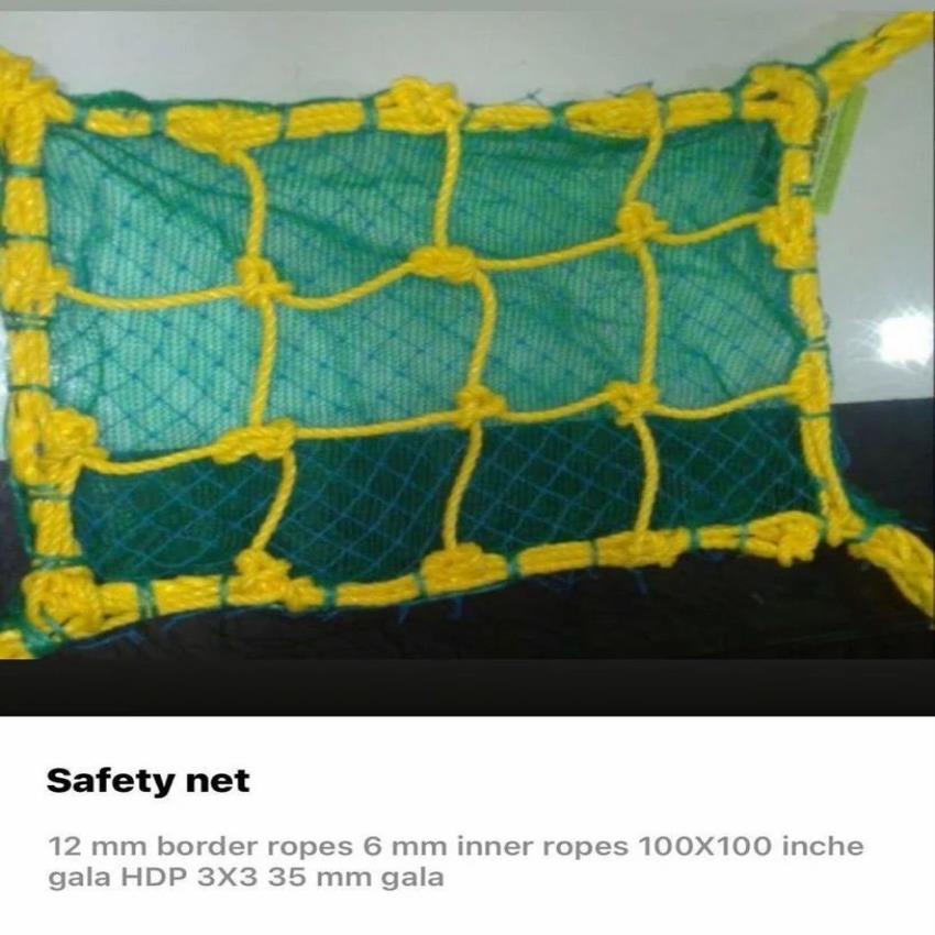Yellow Polypropylene Construction Safety Nets