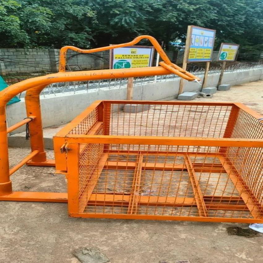 Yellow Metal Construction Cage