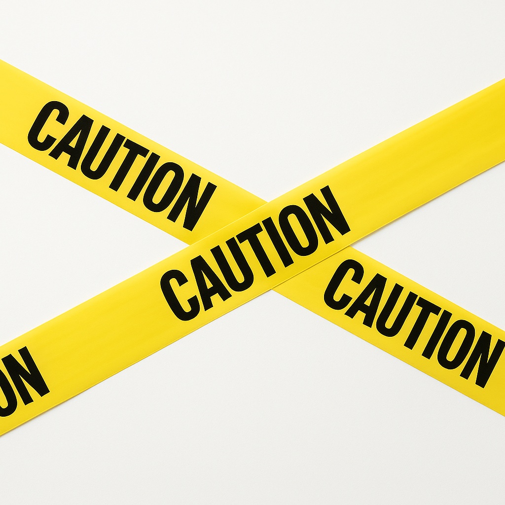 Yellow Warning Barrier Tape