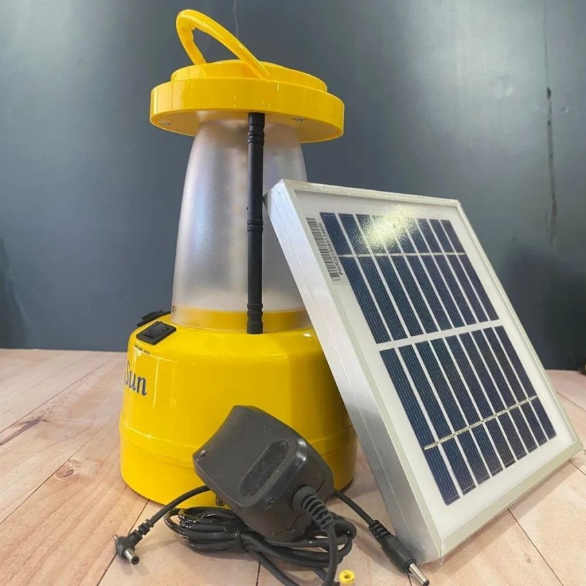 Yellow Plastic Solar Lantern, 3W LED