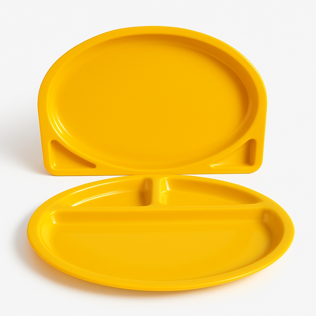 Yellow Round Acrylic Dosa Plate (12-14")