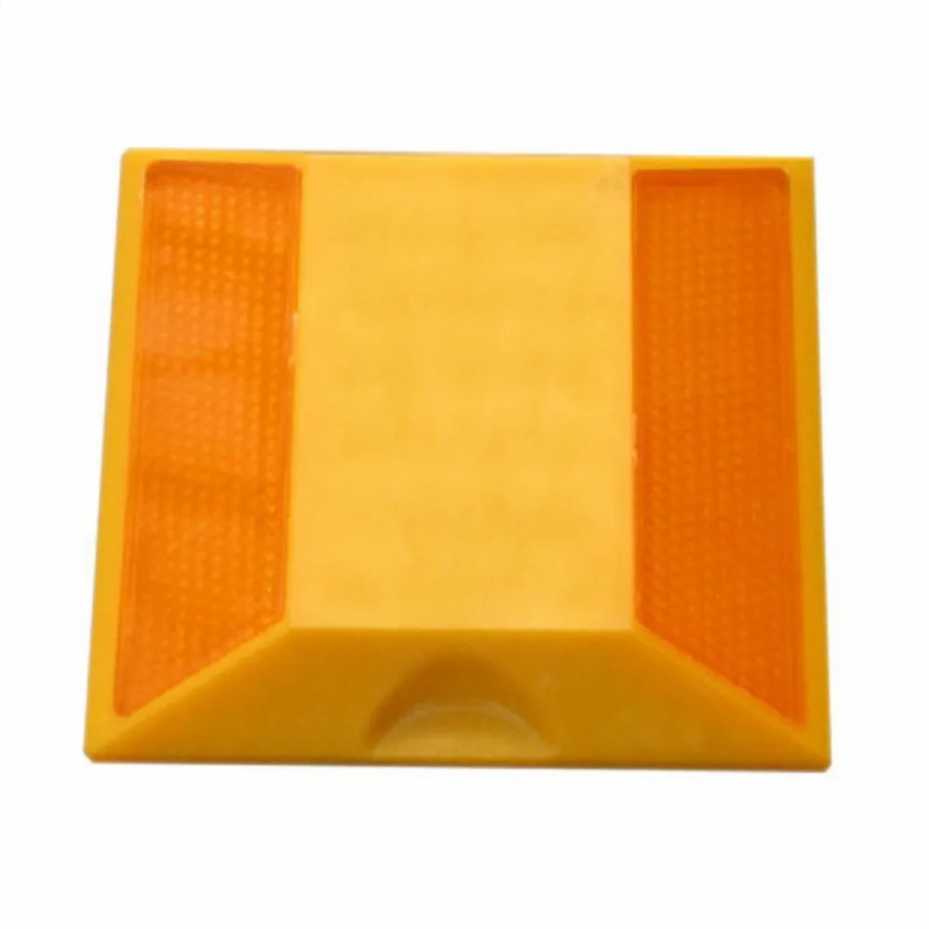 Yellow Square Reflective Plastic Road Marker
