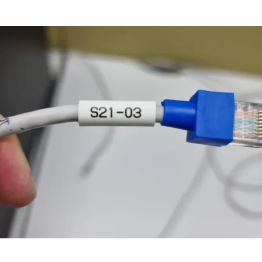 Yellow & White PVC Cable Marker Sleeve