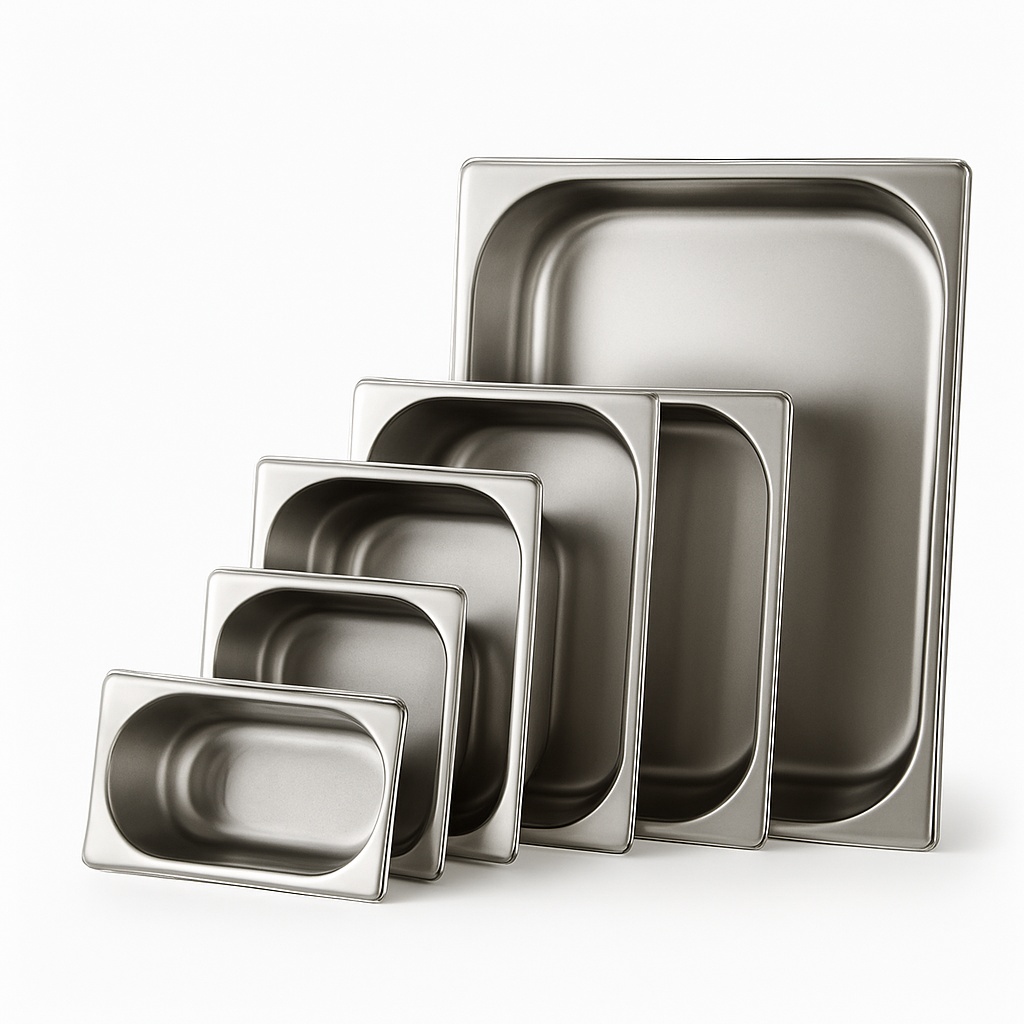 YUAAN Stainless Steel GN Pans, Rectangular