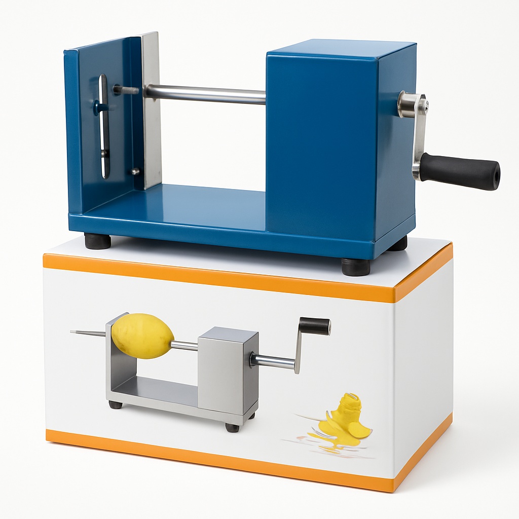 Yuaan White Steel Spiral Potato Slicer Machine