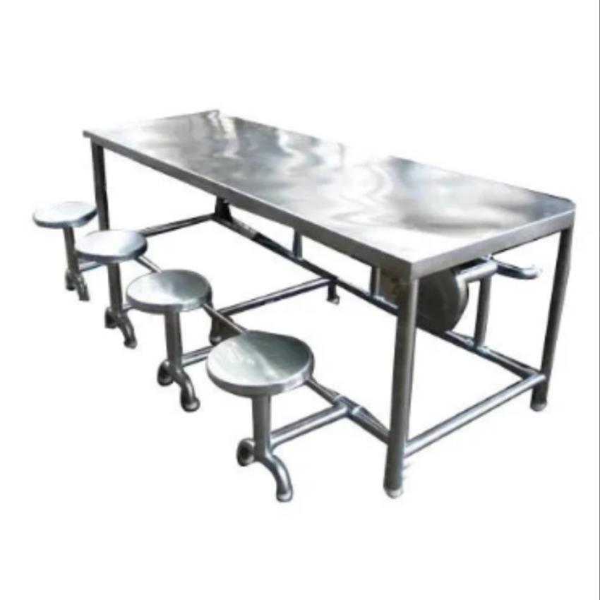 Zeel Silver Stainless Steel Dining Table