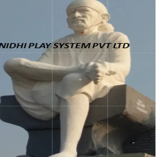 15 Feet White FRP Om Sai Bhagwan Statue
