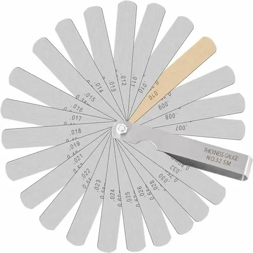 25 Blade Feeler Measurement Tool, 0.04 - 1.00 mm