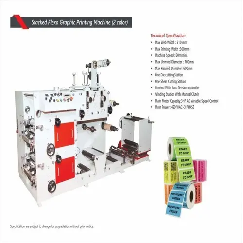 3 Colour Rotary Flexo Label Printer