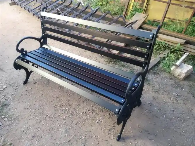 3 Seater Steel Benches, With Backrest