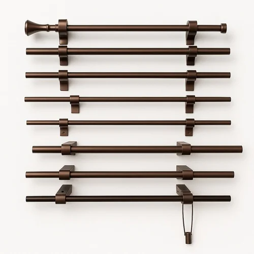 Antique Brown Aluminum Curtain Rod