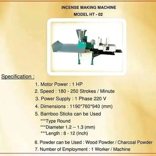 Automated Incense Stick Machine