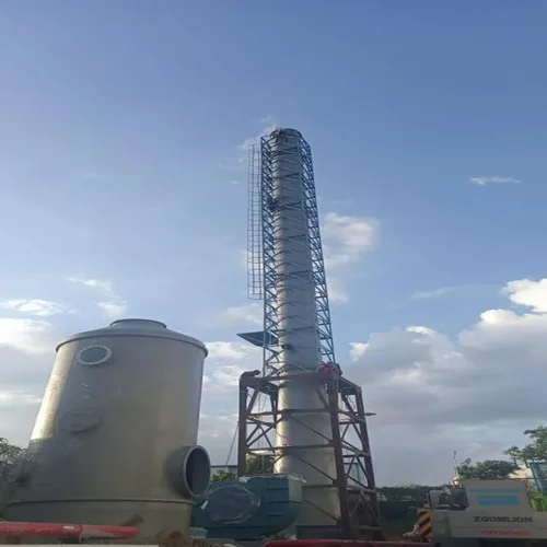 Baffle Filter Mild Steel FRP Chimney, 25 Feet