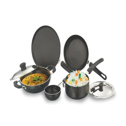 Black 7 Piece Nonstick Cookware