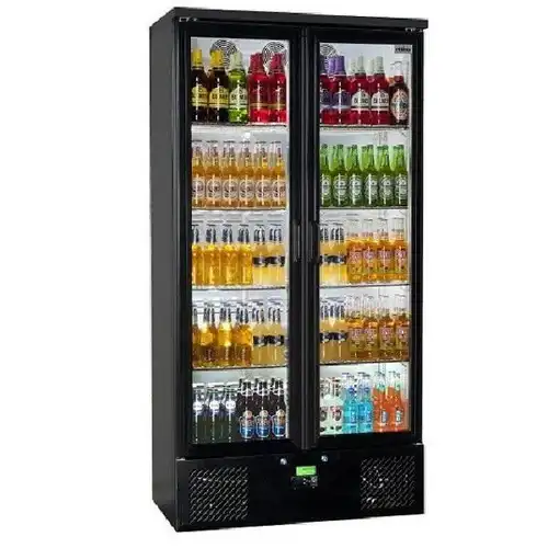 Black Double Door Bottle Chilling Machine