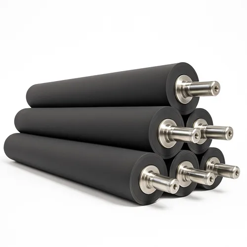 Black Ebonite Rubber Conveyor Roller