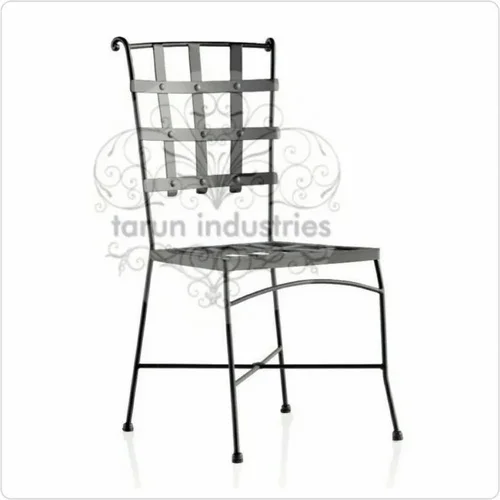Black Outdoor Wrought Iron Chair