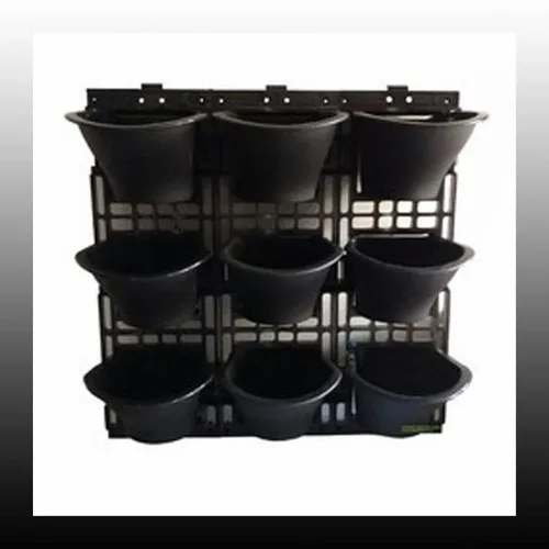 Black Plastic Vertical Garden Pot