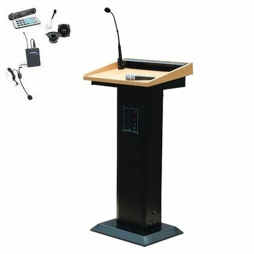 Black Plywood Audio Lectern