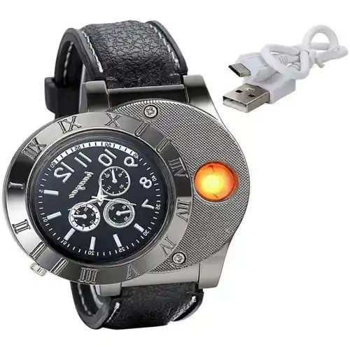 Black Rechargeable Watch Lighter