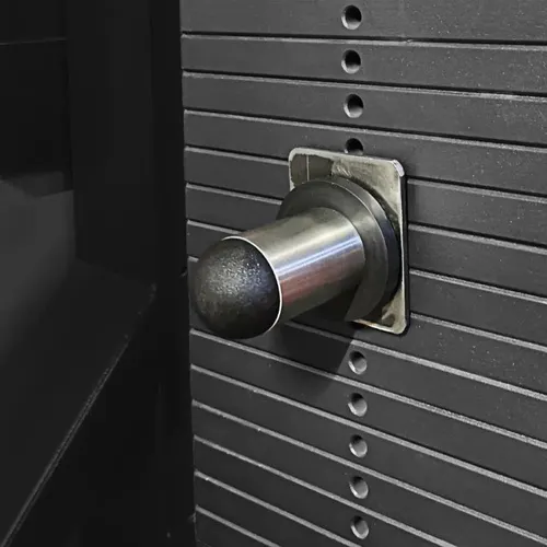 Black Round Gym Weight Stack