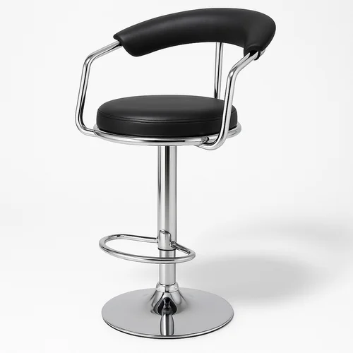 Black Stainless Steel Bar Stool