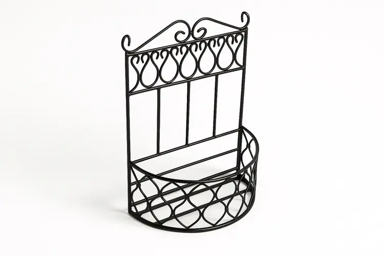 Black Stainless Steel Metal Wall Mount Shelf Accessories