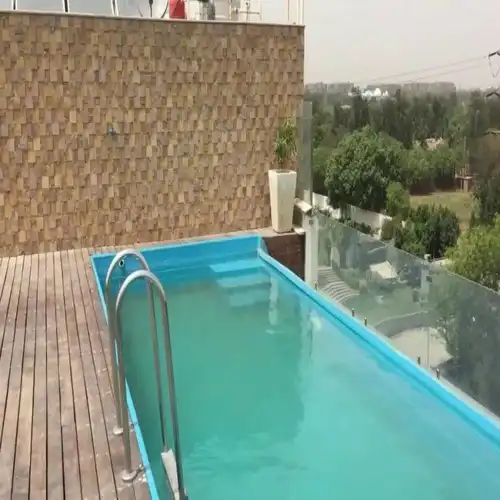 Blue Outdoor FRP Terrace Pool for Hotels